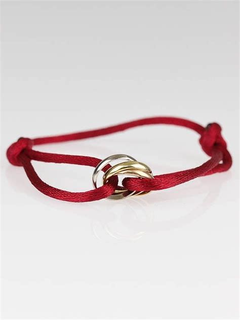 cartier tri color bracelet|cartier bracelet with red string.